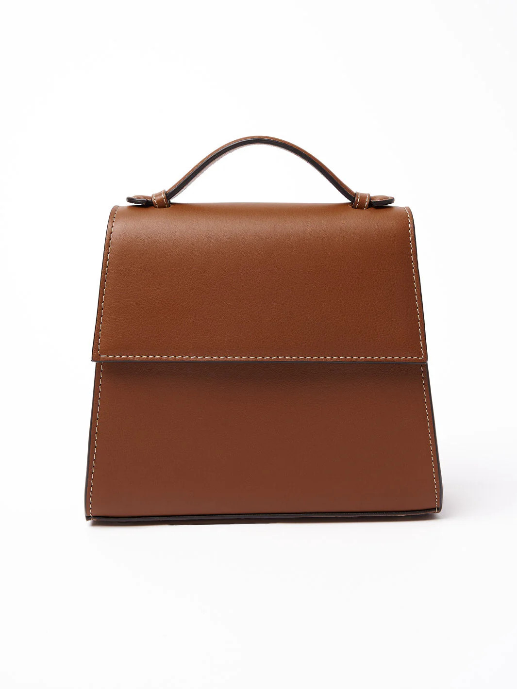 The Small Top Handle in Nappa Cognac | Over The Moon