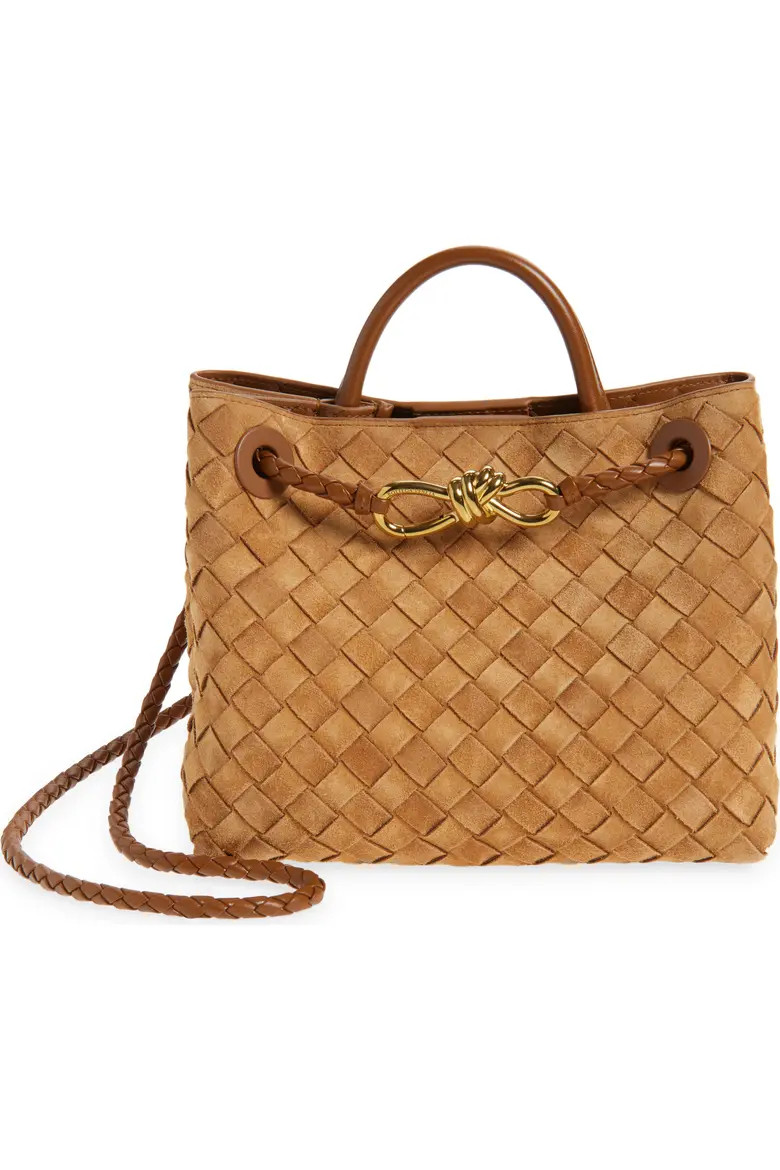 Small Andiamo Intrecciato Suede Shoulder Bag (Women) | Nordstrom | Nordstrom