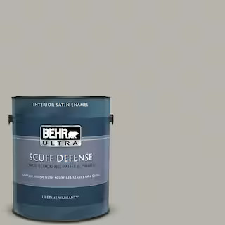 1 gal. #PPU24-11 Greige Extra Durable Satin Enamel Interior Paint & Primer | The Home Depot