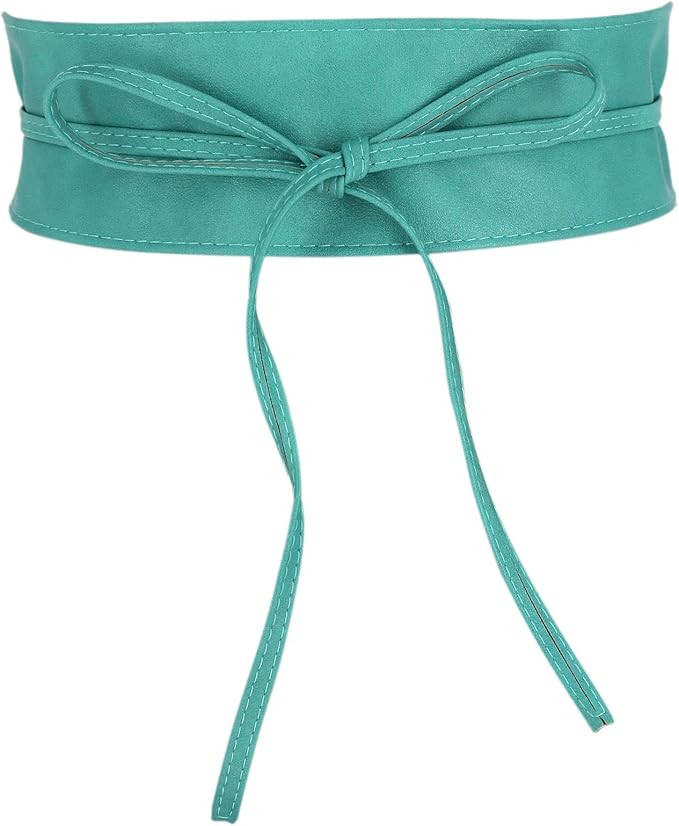 FASHIONGEN - Woman leatherette waisband Obi Belt, MICA | Amazon (US)