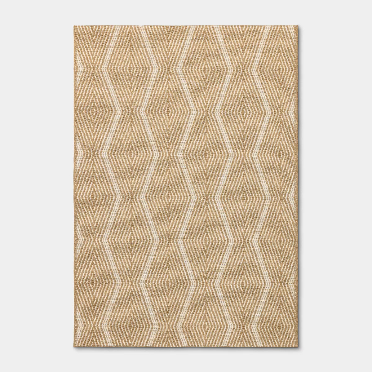 7'x10' Wavy Striped Rectangular Woven Outdoor Area Rug Ivory - Threshold™ | Target
