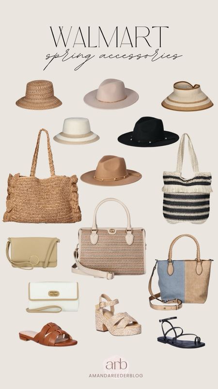 Walmart spring accessories 🤍🌸

Straw hat, straw bucket hat, woven hat, woven bag, rattan bag, spring hats, spring sandals
