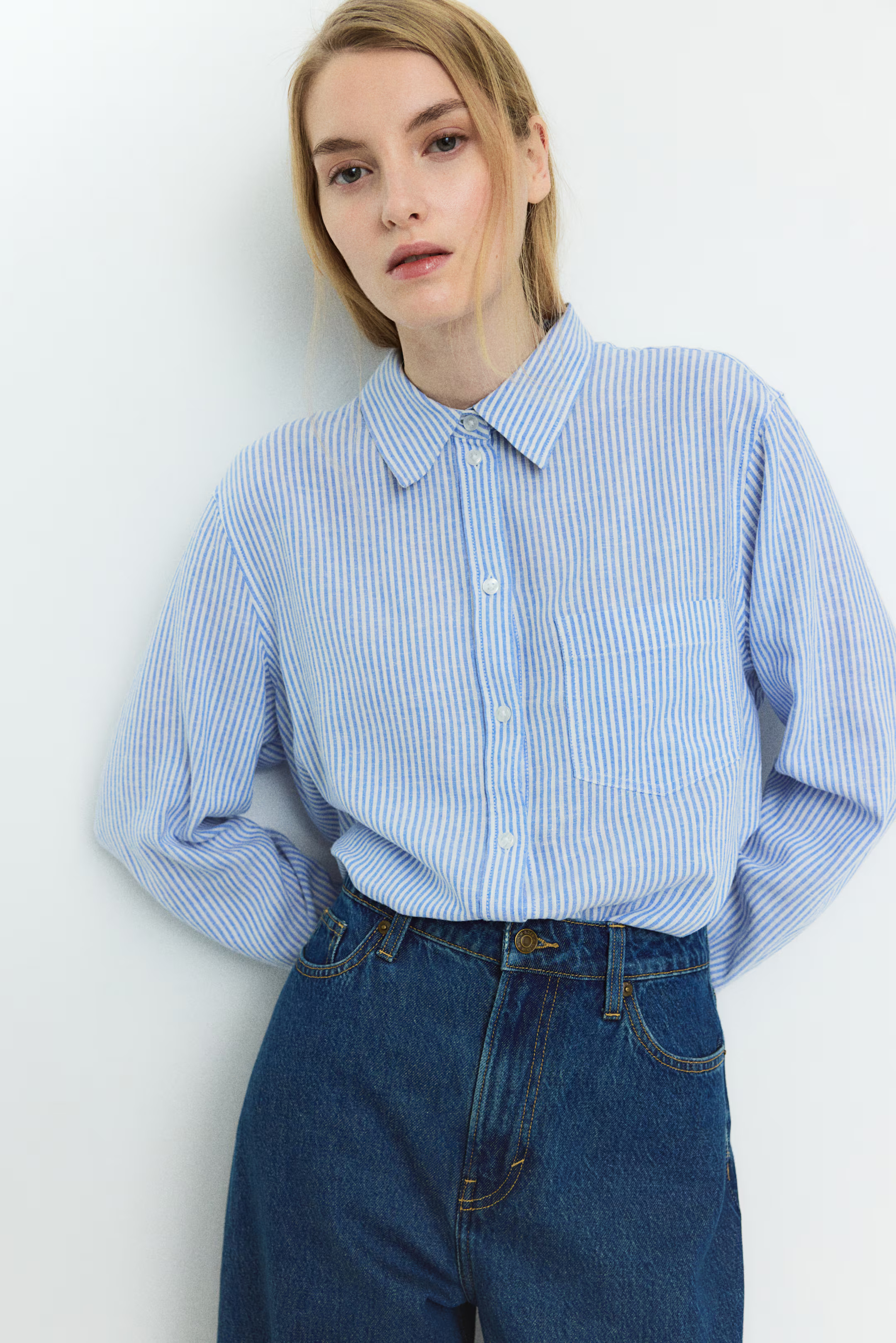 Linen-blend Shirt | H&M (US + CA)