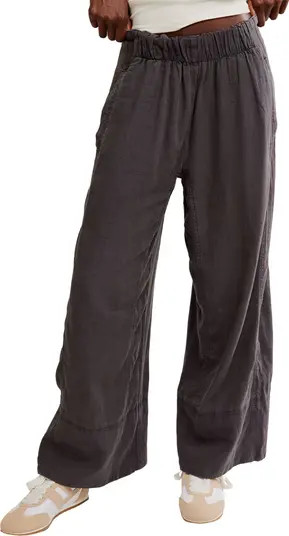 Days End Pull-On Linen Blend Wide Leg Pants | Nordstrom