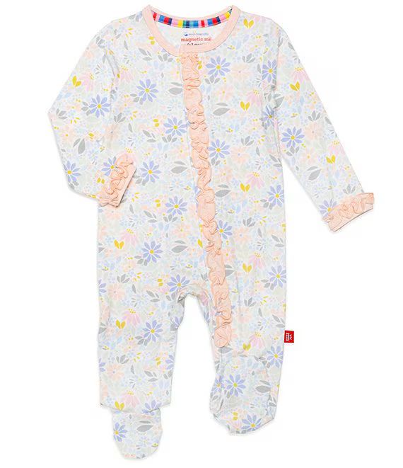 Magnetic Me Baby Girls Newborn-9 Months Long Sleeve Flower Printed Footed Coverall | Dillard's | Dillard's