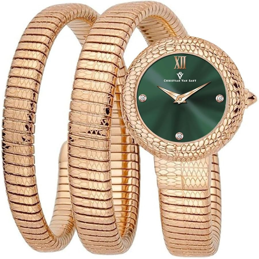 Christian Van Sant Women's Naga Green dial Watch // CV0895 | Amazon (US)