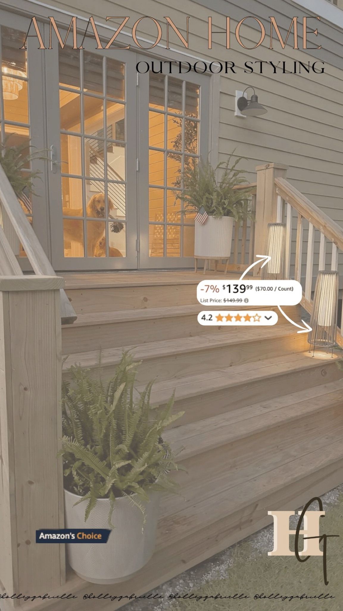 Amazon Home Styling! Back door steps — 🤎✨🌿 I love the solar light lanterns so much!!!

Patio / outdoor finds / Amazon / Amazon home finds / outdoor patio styling / neutrals / home decor / Holley Gabrielle 

#LTKHome #LTKStyleTip