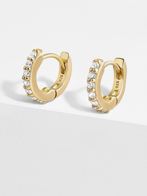Sirena 18K Gold Vermeil Huggie Hoops Earrings | BaubleBar (US)