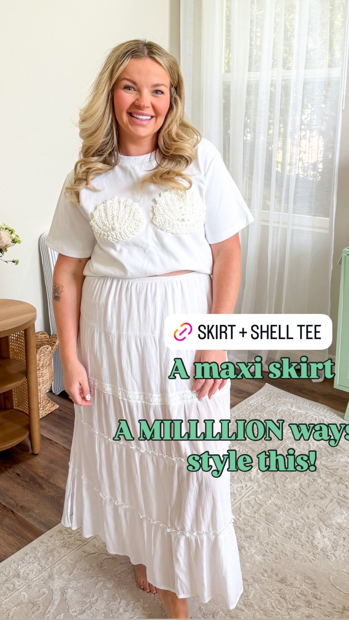 Cutey shell tee & maxi!

#LTKSeasonal #LTKMidsize