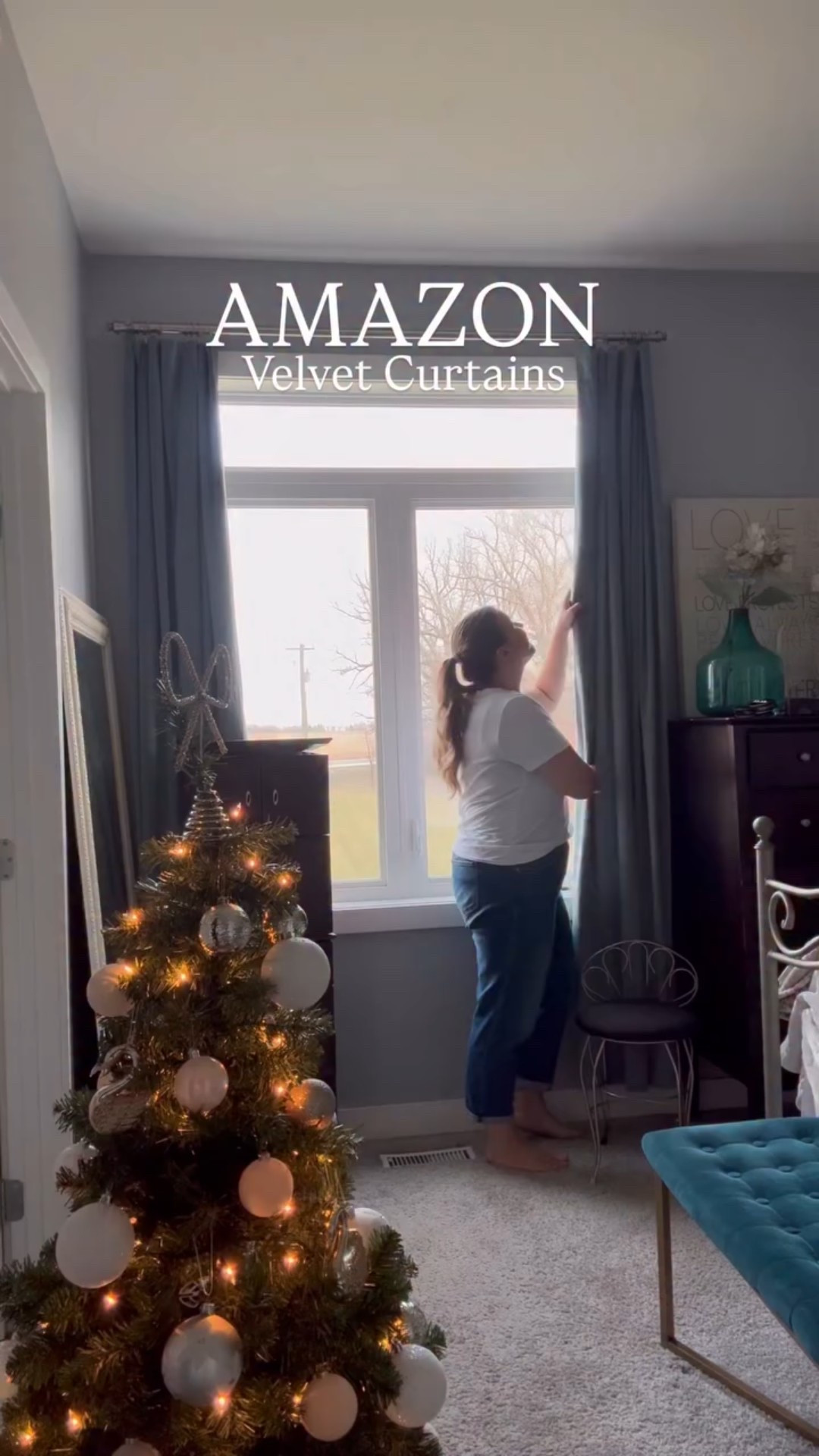 We got some new curtains for our bedroom and they are so pretty! 

I have the 52x90” in Dark Slate. 

#bedroomcurtains #primarybedroom #bedroomcurtains #bluebedroom #amazoncanada #amazonhome #masterbedroom #bedroomdecor #christmasdecor #christmastree

#LTKhome