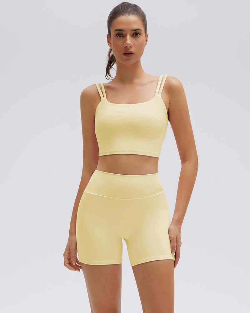 SUUKSESS Womens Workout Set Fitness Yoga Pilates Crop Tank Twist Back Cami High Waisted Tummy Con... | Amazon (US)