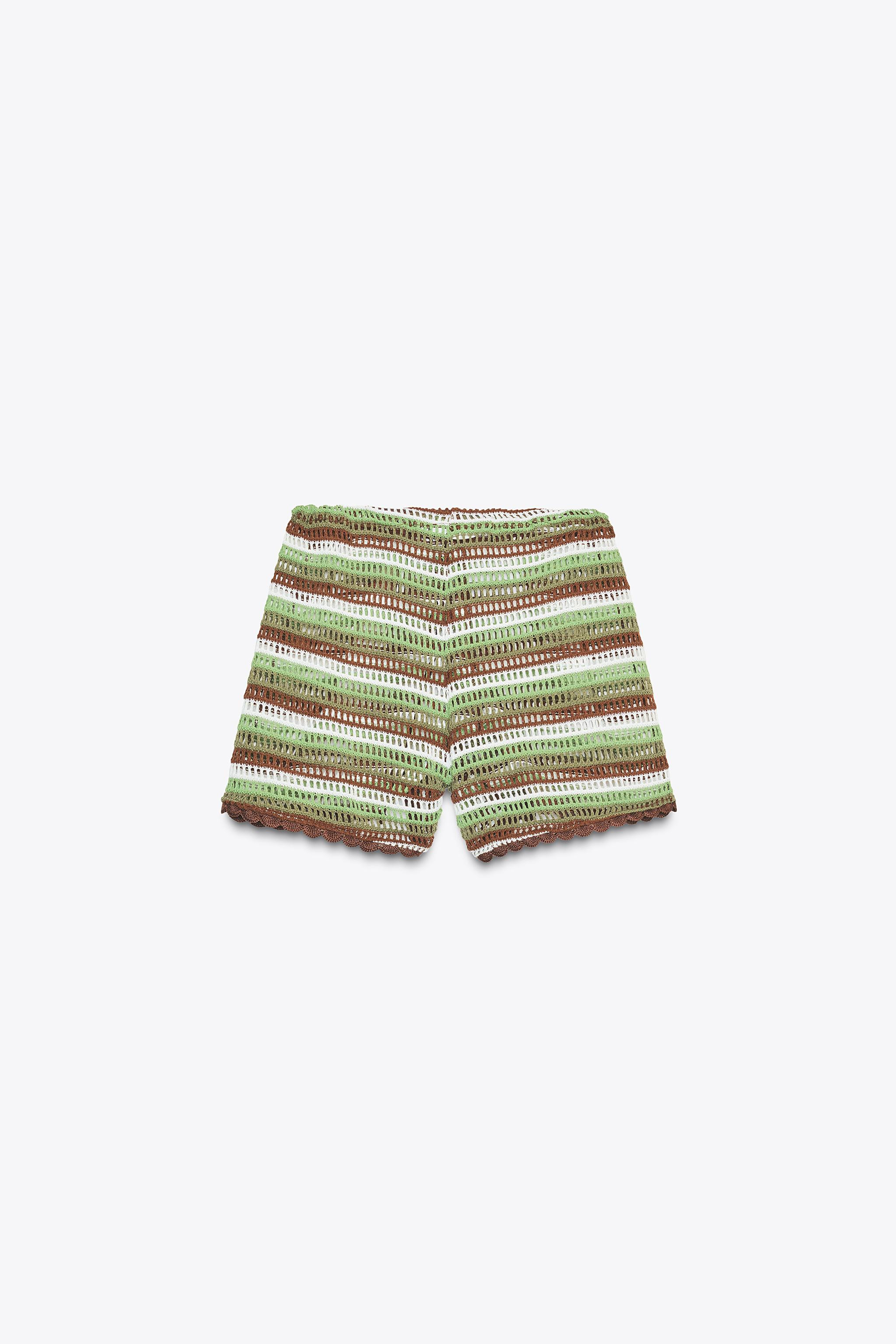 CROCHET SHORTS WITH DRAWSTRINGS | Zara UK