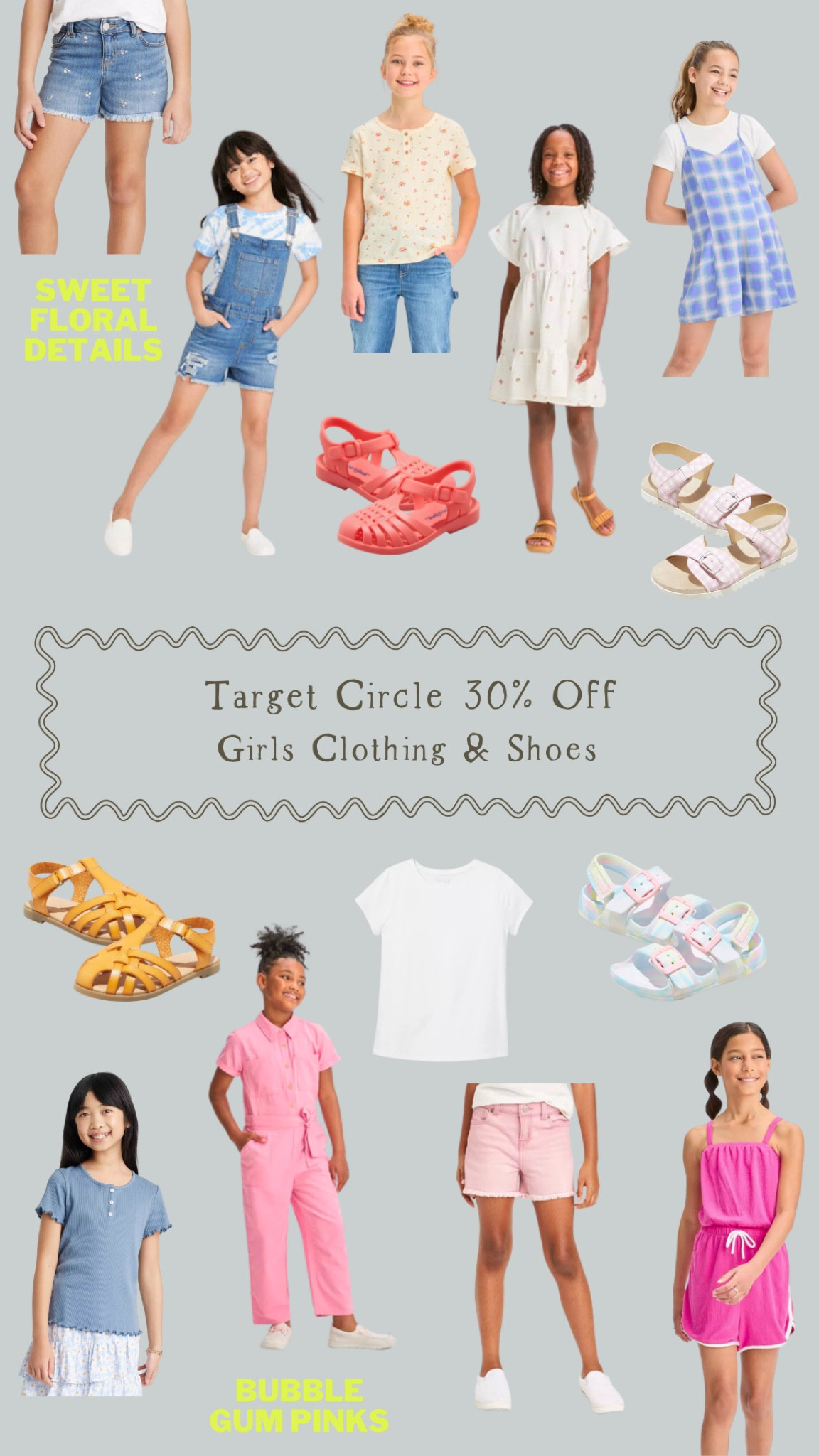 Target Circle Sale…30% off girls clothing & shoes. Max has all the shoes & some of the clothes! 

On sale, summer sandals, kids clothes, dress, kids clothing, jean shorts, denim shorts, jumpsuit 

#LTKfamily #LTKunder50 #LTKsalealert