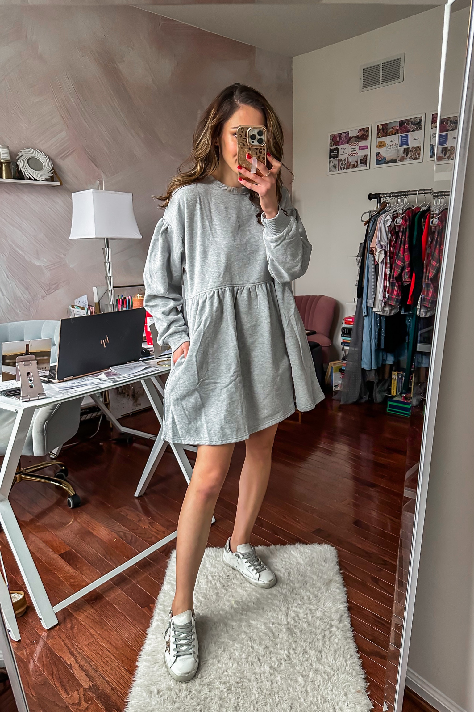 American eagle sweatshirt dress ON SALE + golden goose sneakers // thanksgiving outfit idea 

#LTKCyberweek #LTKunder50 #LTKsalealert