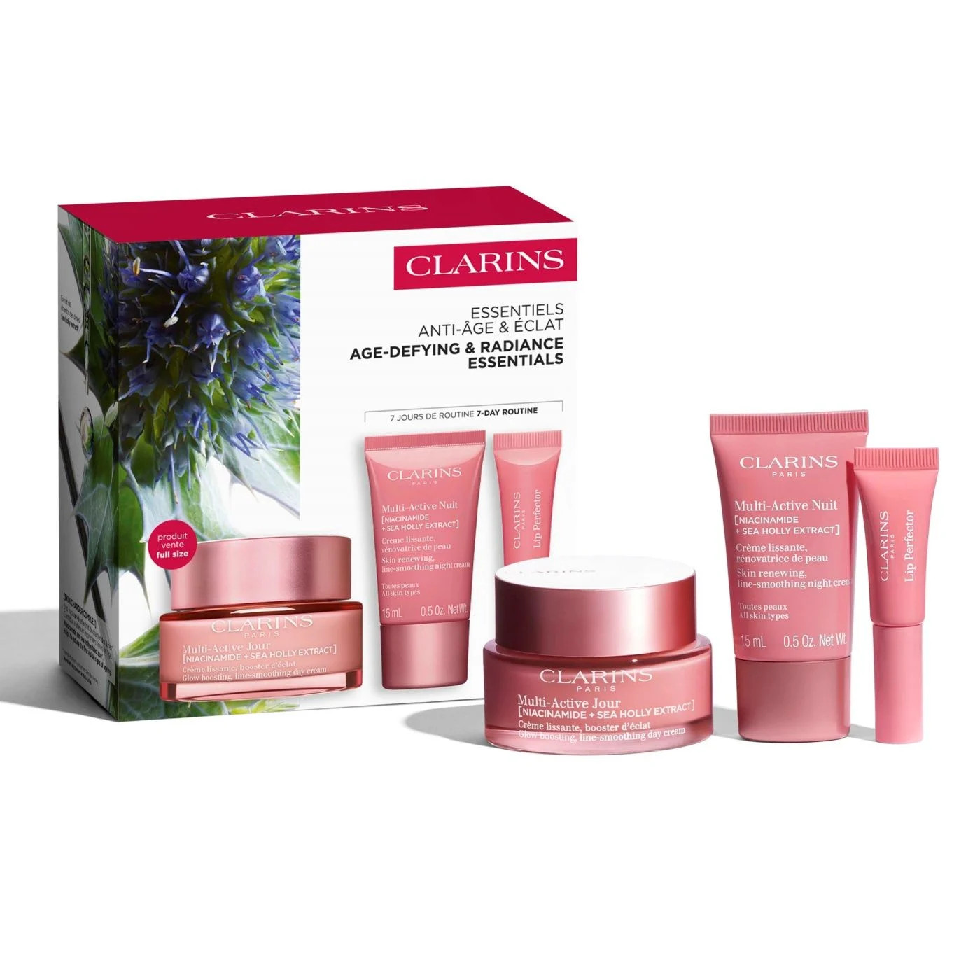 Multi-Active Starter Kit | Multi-Active Day + Night Cream + Lip Perfector | 3-Piece Skincare Set ... | Clarins USA