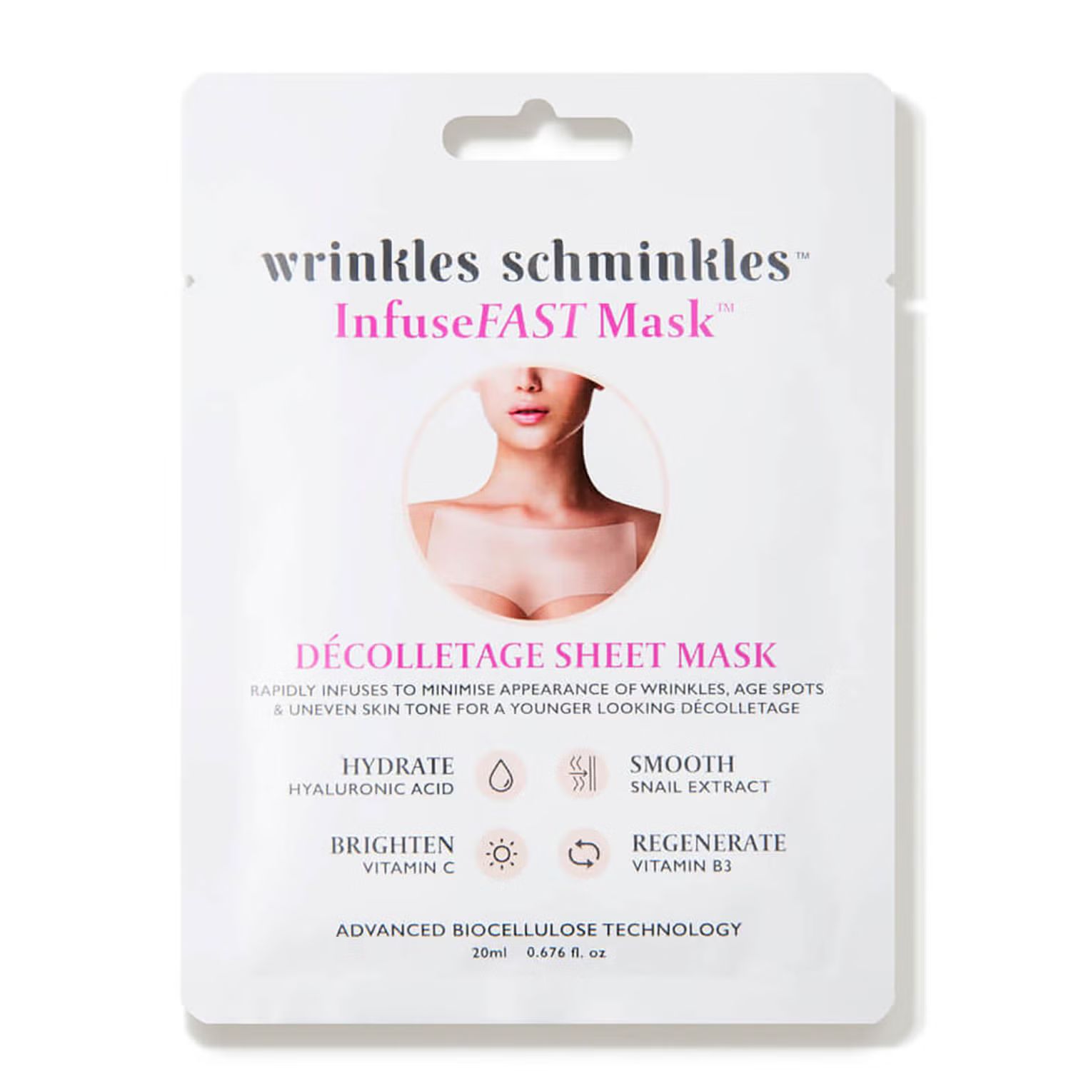 Wrinkles Schminkles InfuseFAST Decolletage Sheet Mask (5 count - $100 Value) | Dermstore (US)