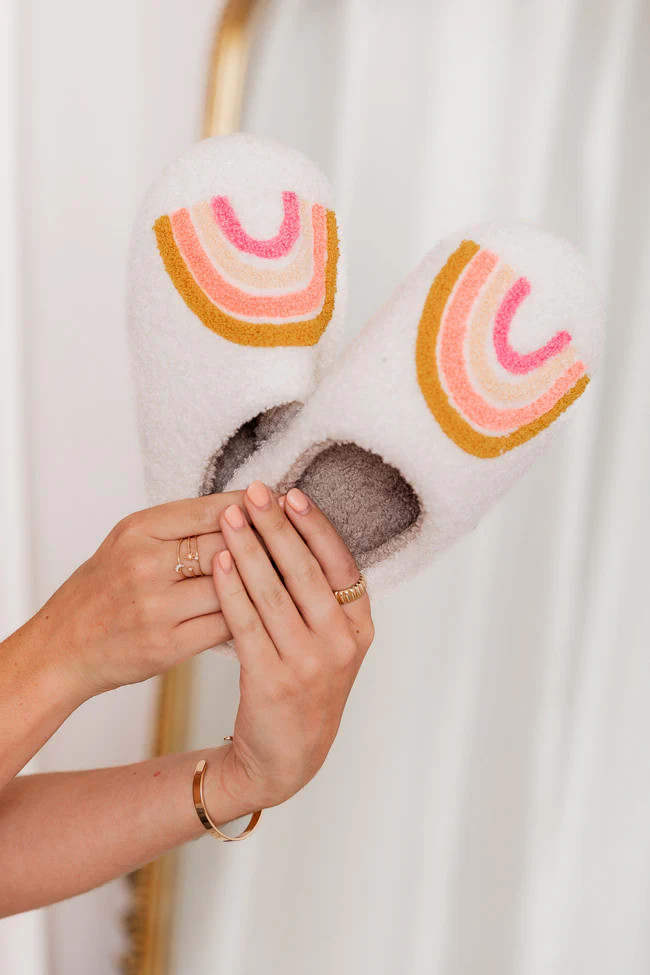 Rainbow Slippers | Pink Lily