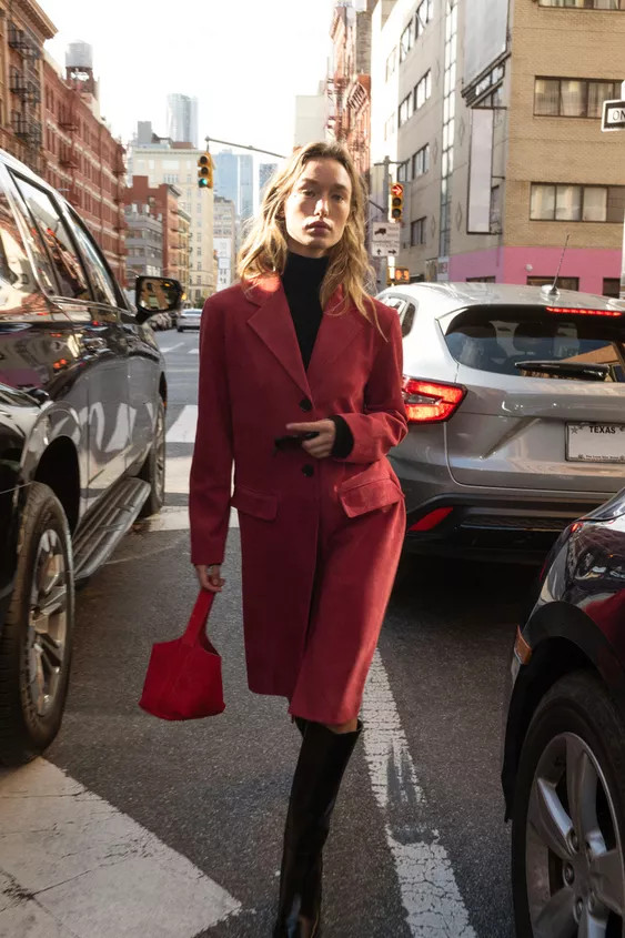 FAUX SUEDE TAILCOAT | Zara US