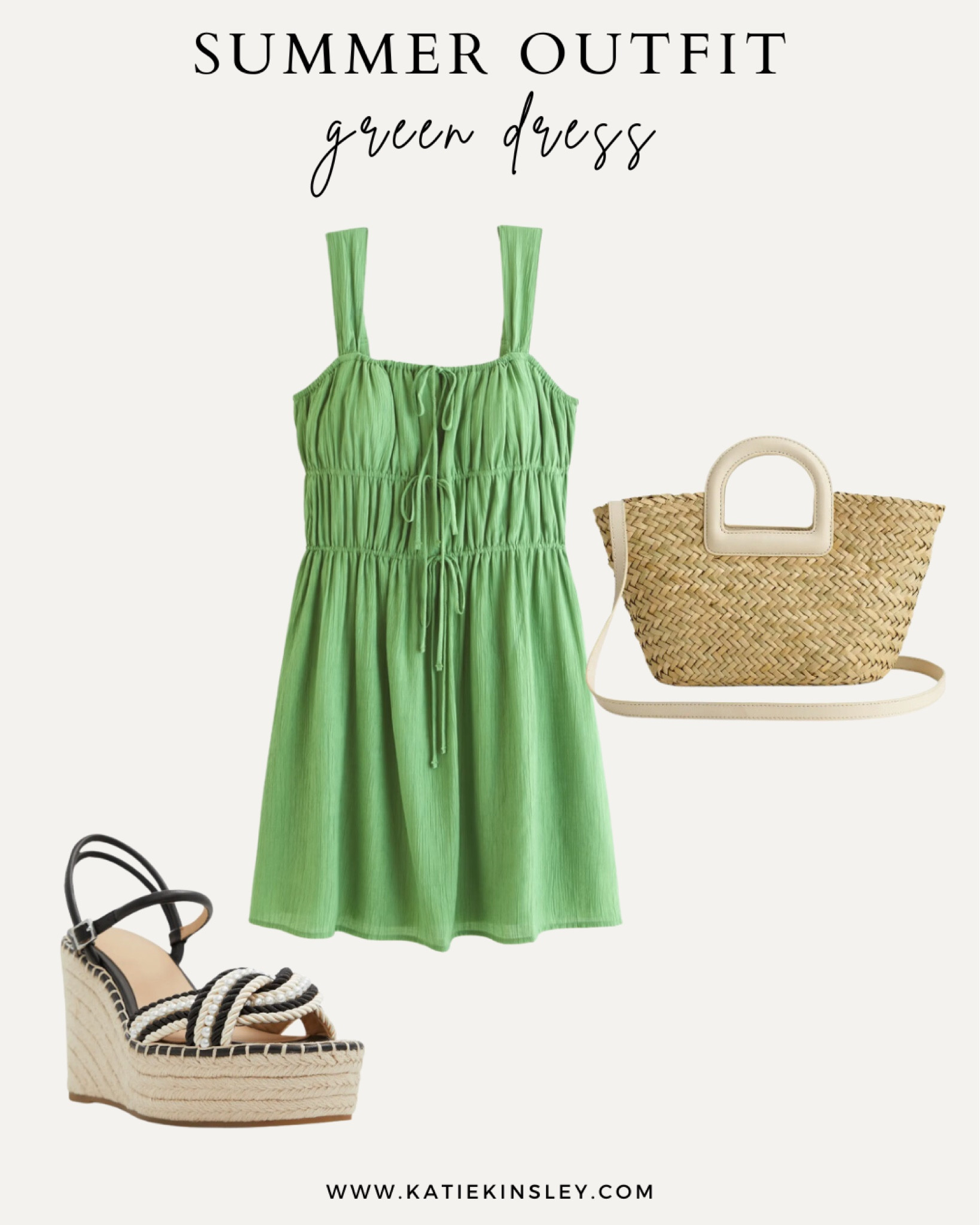 Summer outfit idea: flirty dress, wedge sandals, woven tote

#LTKStyleTip #LTKMidsize #LTKSeasonal