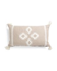 14x26 Palisades Embroidered Tassel Pillow | Marshalls