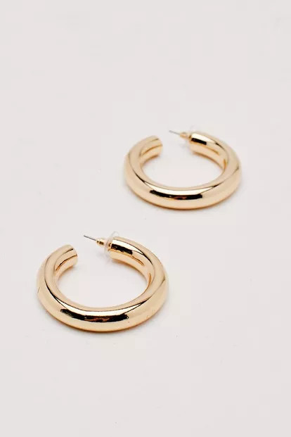 Recycled Thick Hoop Earrings | Nasty Gal (US)