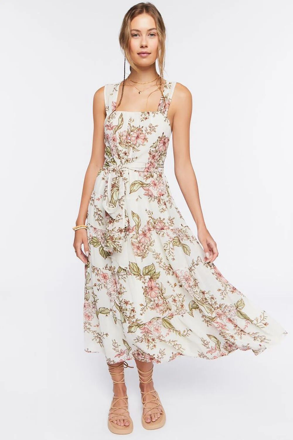 Chiffon Floral Print Midi Dress | Forever 21 | Forever 21 (US)