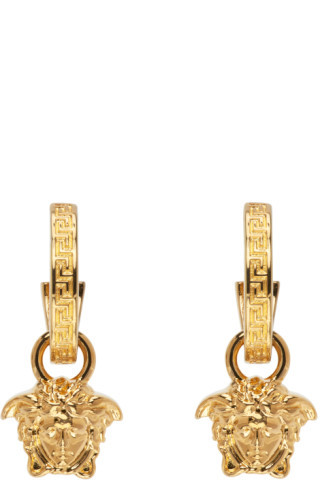 Versace - Gold 'La Medusa Greca' Earrings | SSENSE