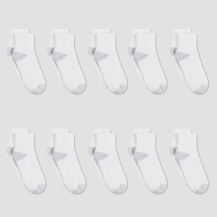 Hanes Women's Cushioned 10pk Ankle Socks - 5-9 | Target