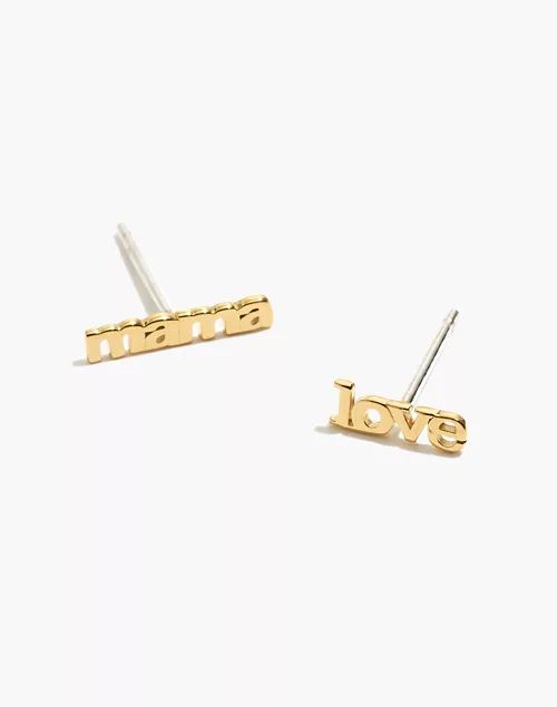 Delicate Collection Demi-Fine 14k Plated Mismatch Mama Stud Earrings | Madewell