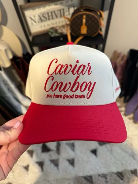 Caviar cowboy hat / vintage red trucker hat - cap - cowgirl hat cowboy hat / western fashion - revolve - eleven eleven 
6/6

#LTKStyleTip #LTKFindsUnder50