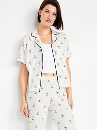 Mid-Rise Knit Jersey Pajama Pant | Old Navy (US)