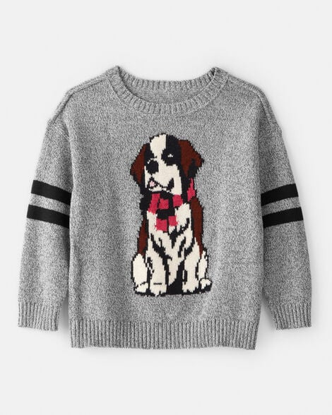 Carter's Toddler Boys Boy Dog Sweater - Grey 3T Grey | Carter's Inc