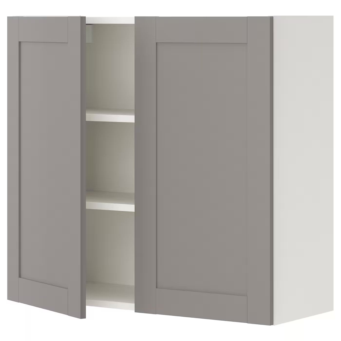 ENHET Wandschrank m 2 Böden/Türen, weiß/grau Rahmen, 80x32x75 cm - IKEA Deutschland | IKEA (DE)