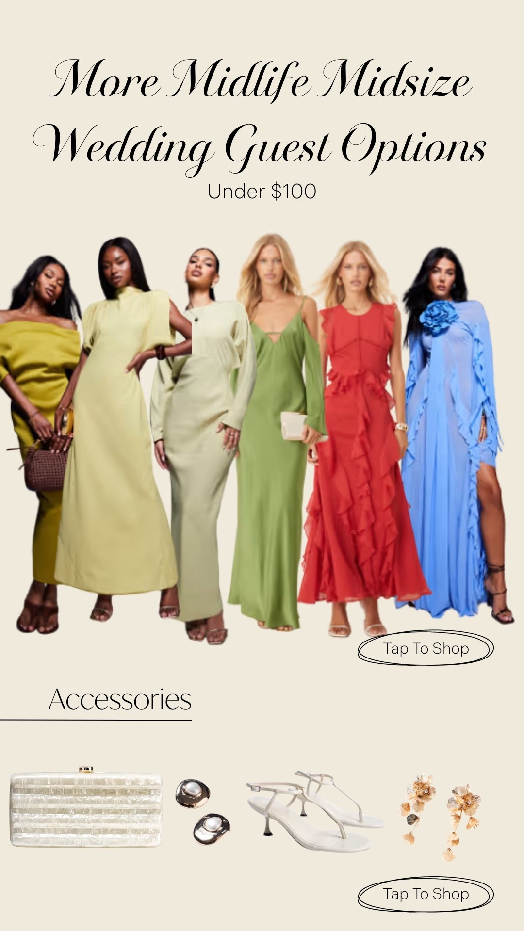  ✨Tap the bell and ❤️ for over 40 fashion, midlife style, midsize fashion and luxury looks for less. 

Flattering wedding guest dresses under $100— midsize & 40+ friendly 💃🏼✨
These are breezy, non-clingy, and perfect for summer or early fall RSVPs.
Including the bold ASOS finds I wore (hello, burnt orange and fire red 😍) + comfy Amazon staples that feel just right on a midsize body.

👑"Helping you look good, feel good!" - Lindsey Denver

Wedding guest dress Formal wedding attire Cocktail dress Evening gown Black-tie wedding dress Semi-formal wedding attire Floral dress Lace dress Maxi dress A-line dress Midi dress Wrap dress Off-the-shoulder dress Strapless dress Halter neck dress Pastel dress Chiffon dress Beaded dress Embellished dress Sequin dress Tea-length dress Bohemian dress Vintage dress Printed dress Jewel-toned dress Pleated dress Ruffled dress High-low dress Satin dress One-shoulder dress

#LTKMidsize #LTKOver40 #LTKWedding
