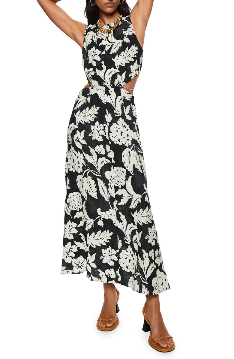MANGO Floral Cutout Maxi Dress | Nordstrom | Nordstrom