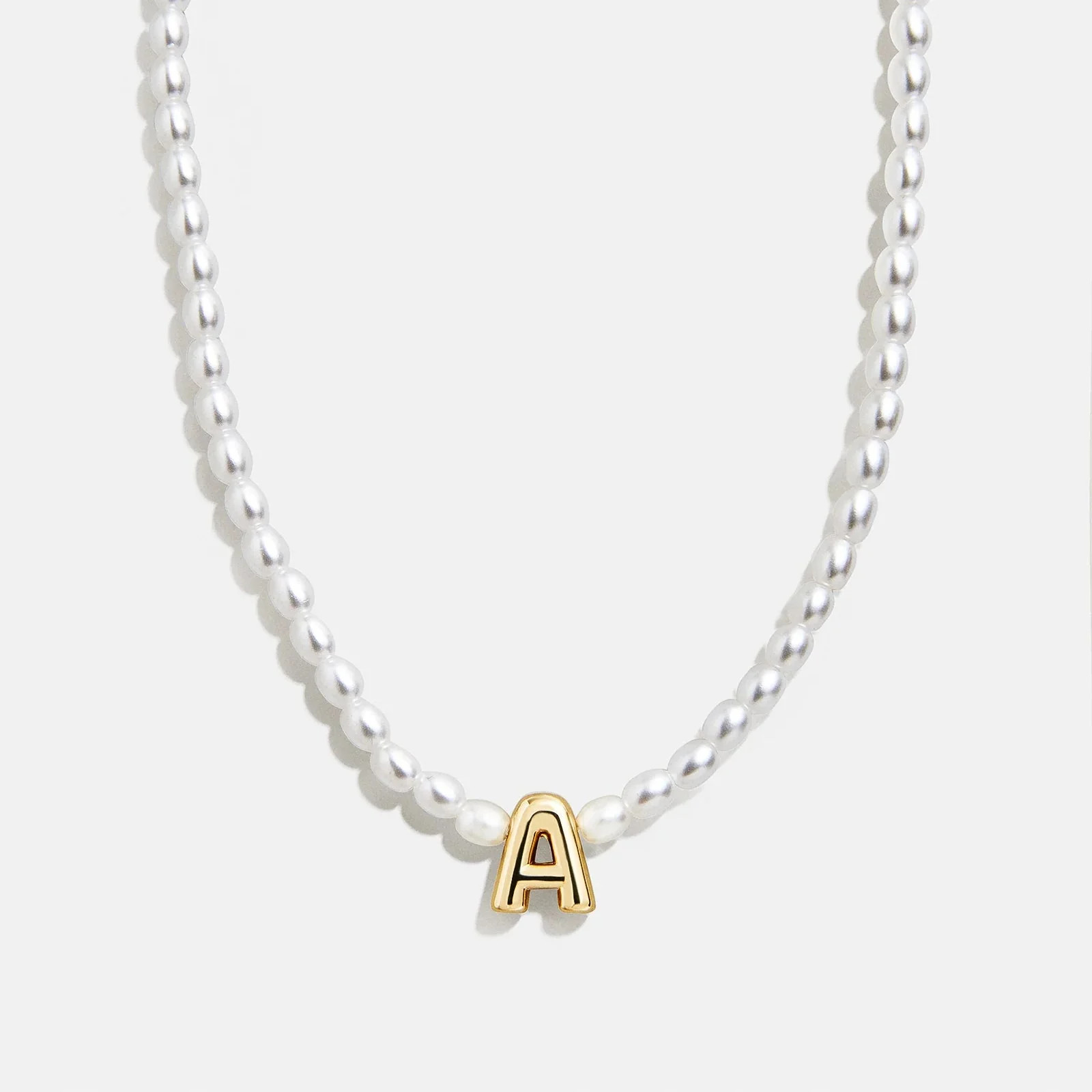 Playful Pearls Kids’ Initial Necklace - Gold/Pearl | BaubleBar