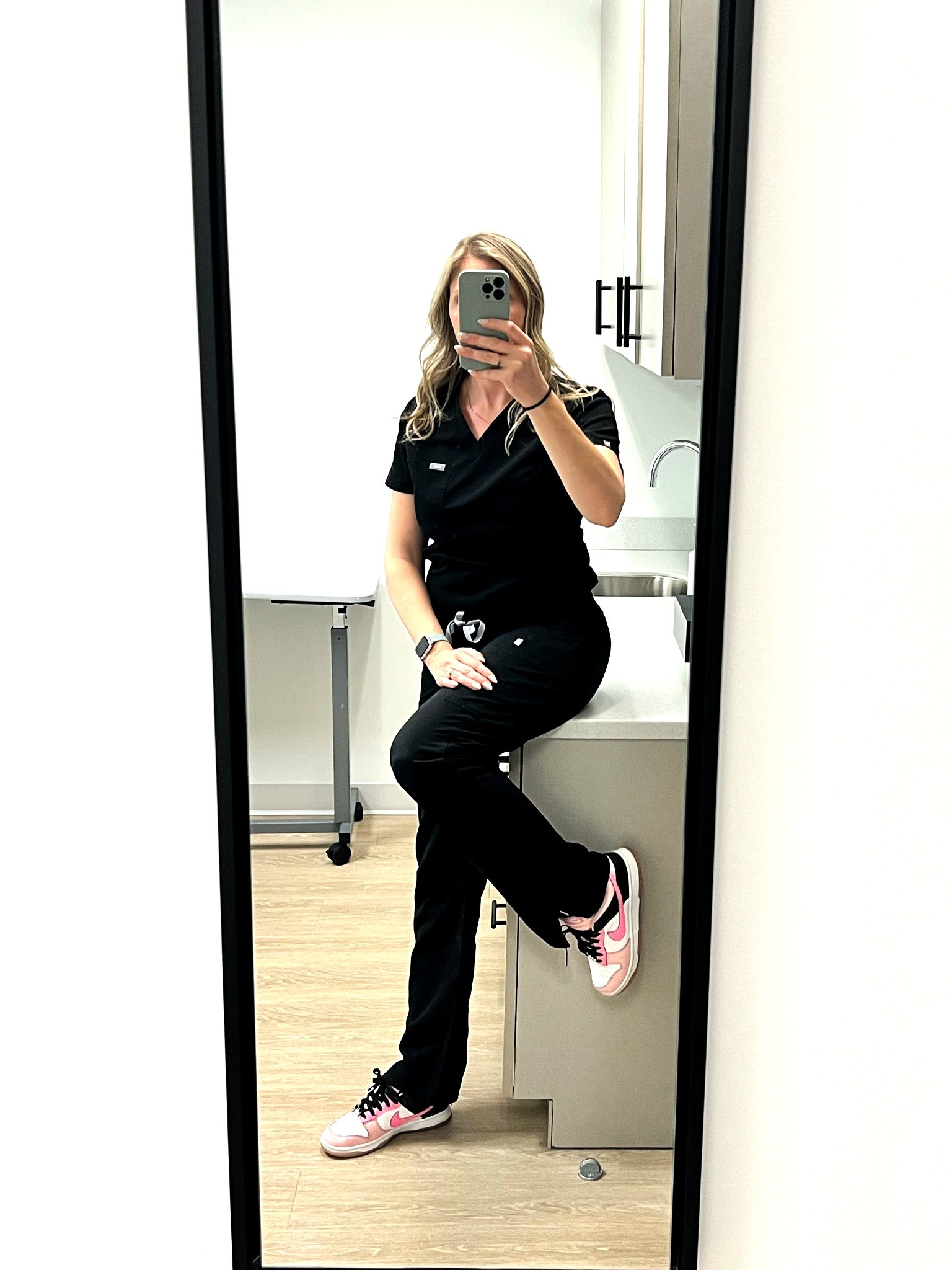 Livin’ the scrub life, wearing Figs and my favorite custom Nikes. I get comments daily about these shoes and they are so comfy to wear all day in a busy clinic.

#LTKdayinmylife