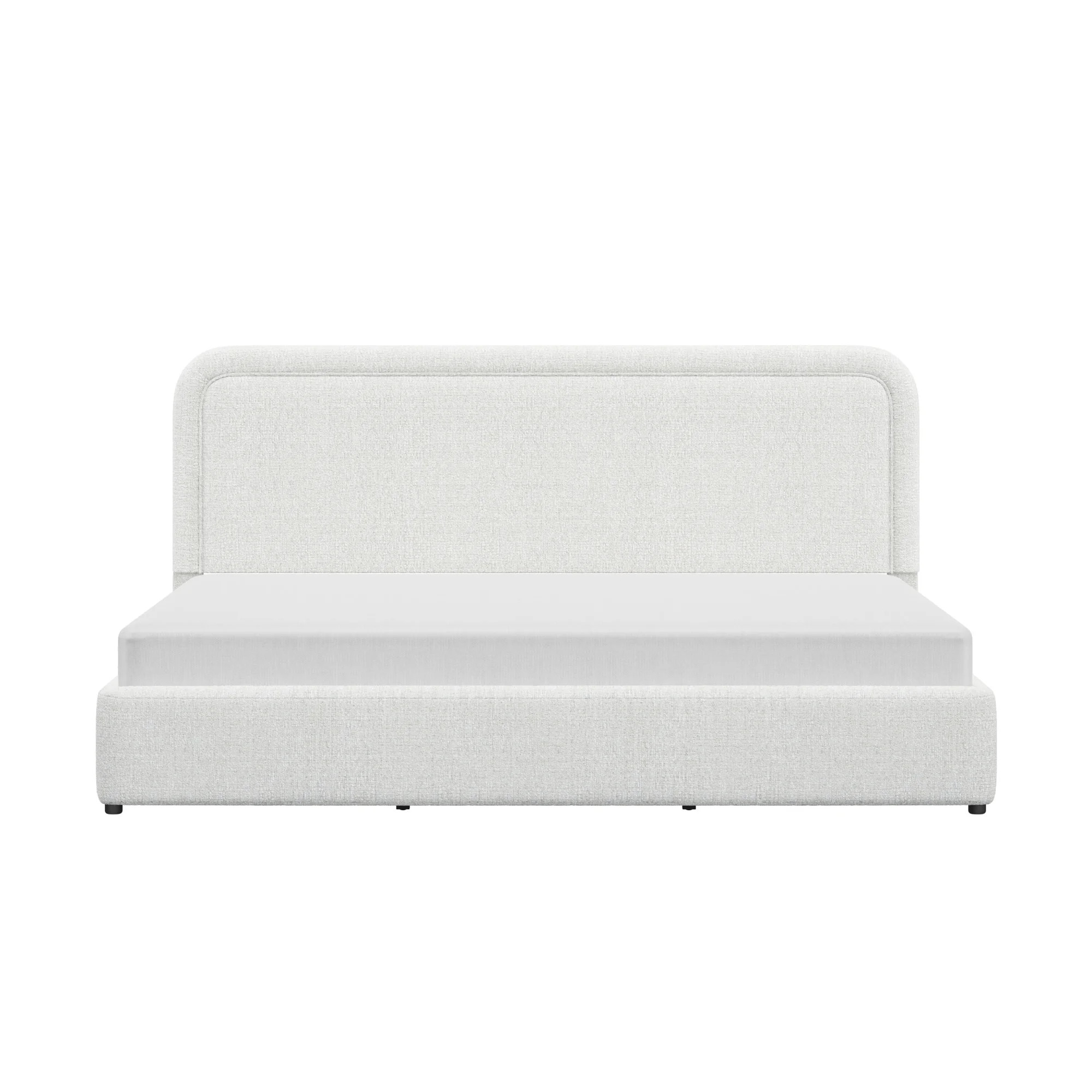 Better Homes & Gardens Juliet King Boucle Platform Bed, Ivory | Walmart (US)