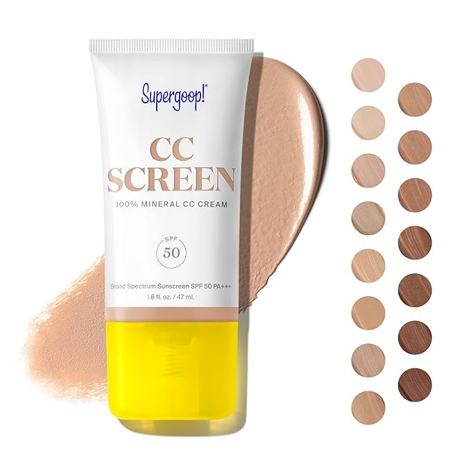 Supergoop! CC Screen - SPF 50 PA++++ CC Cream, 100% Mineral Color-Corrector & Broad Spectrum Suns... | Amazon (US)