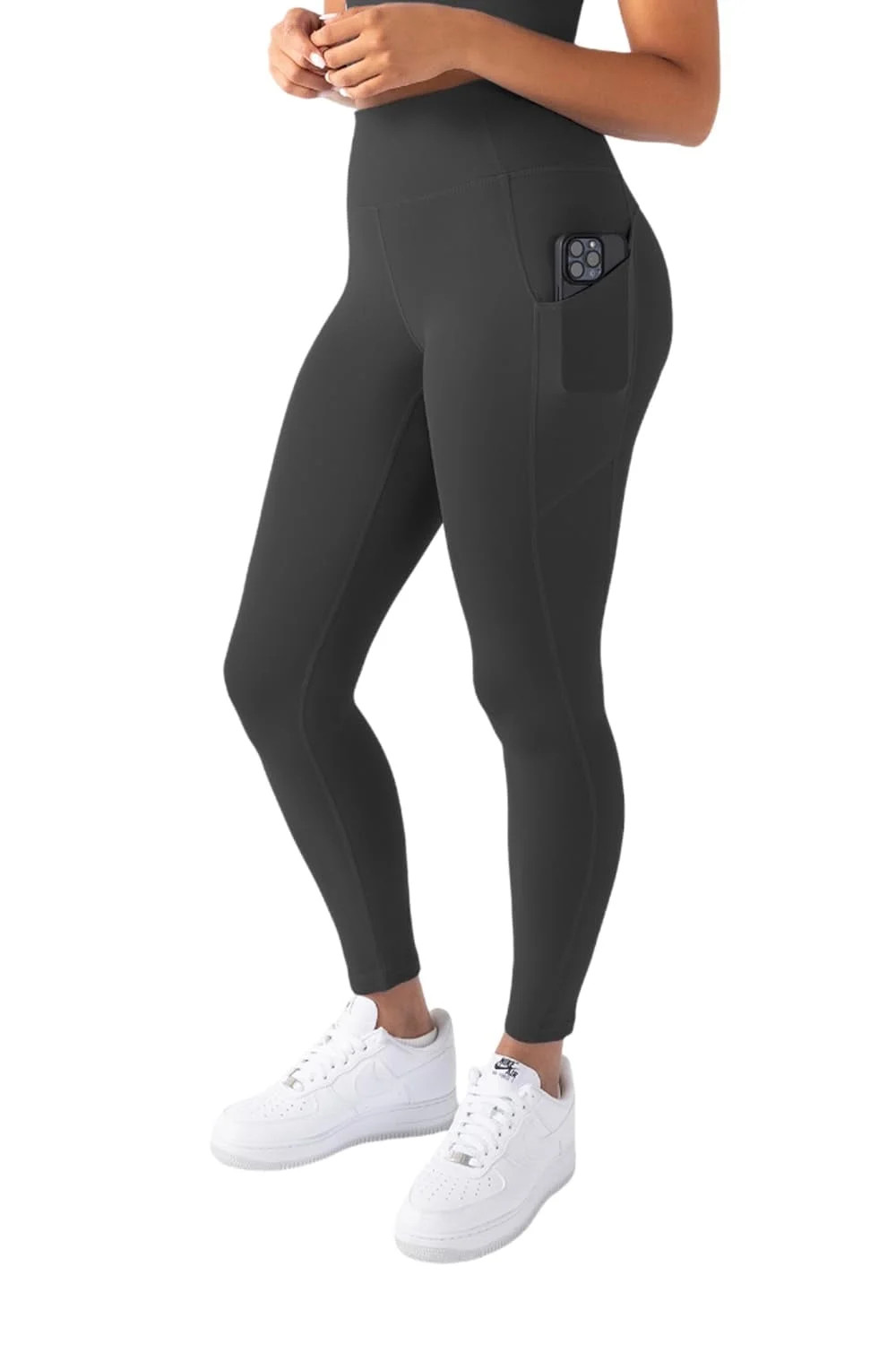 YITTY Active Women's UltraLuxe High-Waist Pocket Legging, Athleisure, 4-Way-Stretch, Onyx, 2X, Re... | Walmart (US)