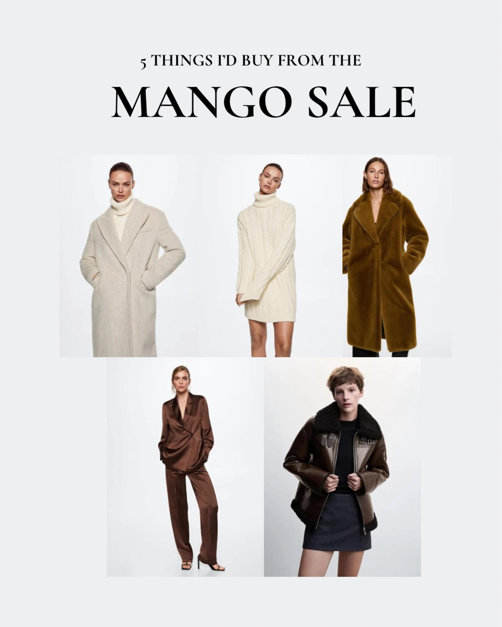5 things I’d buy from the Mango sale 

#LTKFind #LTKstyletip #LTKSale