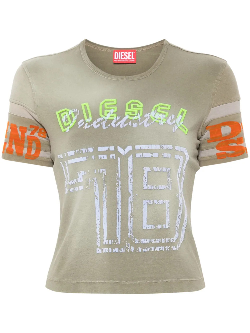 Diesel T-Uncusl flocked-logo T-shirt - Farfetch | Farfetch Global