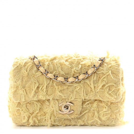 CHANEL

Tweed Quilted Mini Rectangular Flap Yellow | Fashionphile