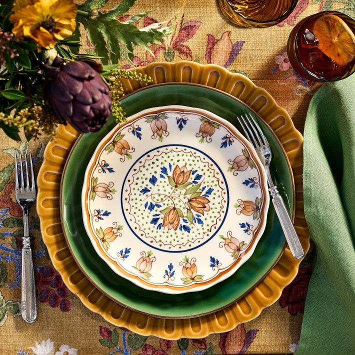 Floral Autumnal Salad Plates | Williams-Sonoma