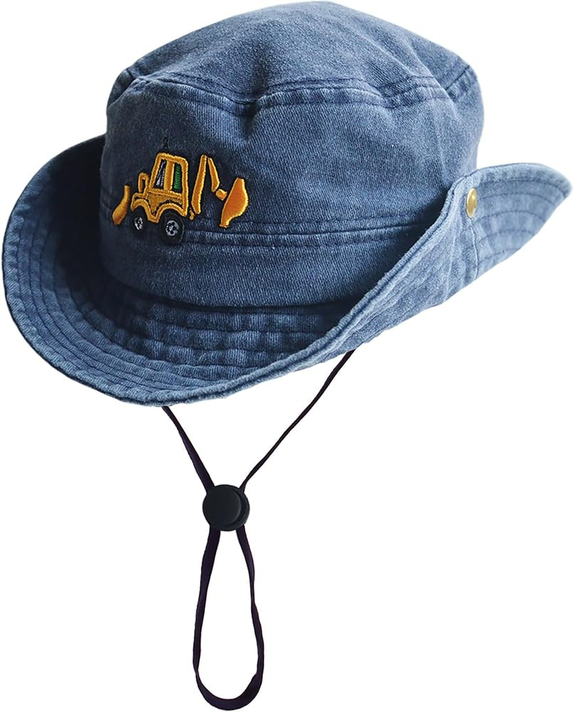 Safari Kids Sun Hat Bucket Boys Excavator Beach UPF 50+ Fishing Hat Toddler Girls Boonie Cap for ... | Amazon (US)