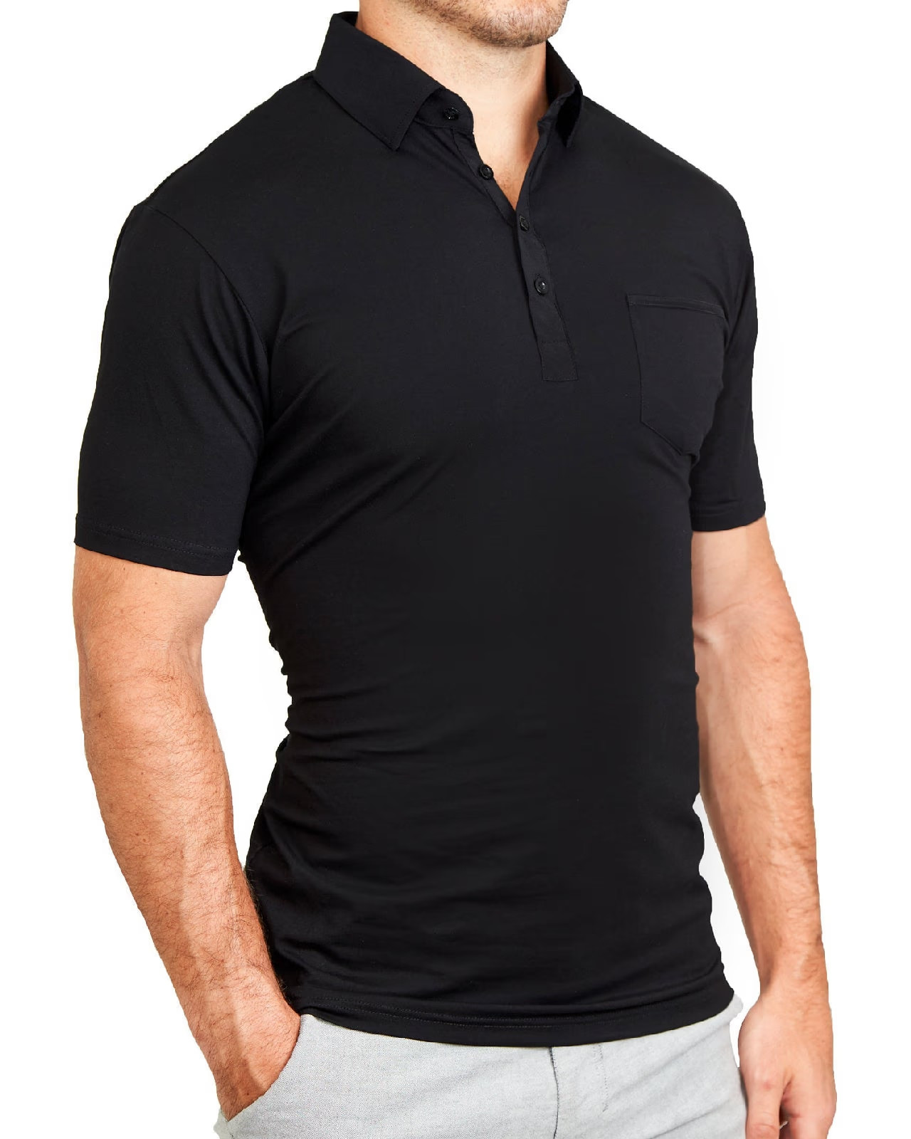 "The Ott” Black on Black Polo | State and Liberty (US)