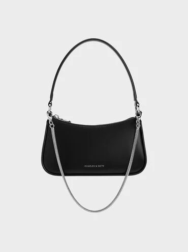 Elspeth Curved Shoulder Bag
    
         - Noir | Charles & Keith AU