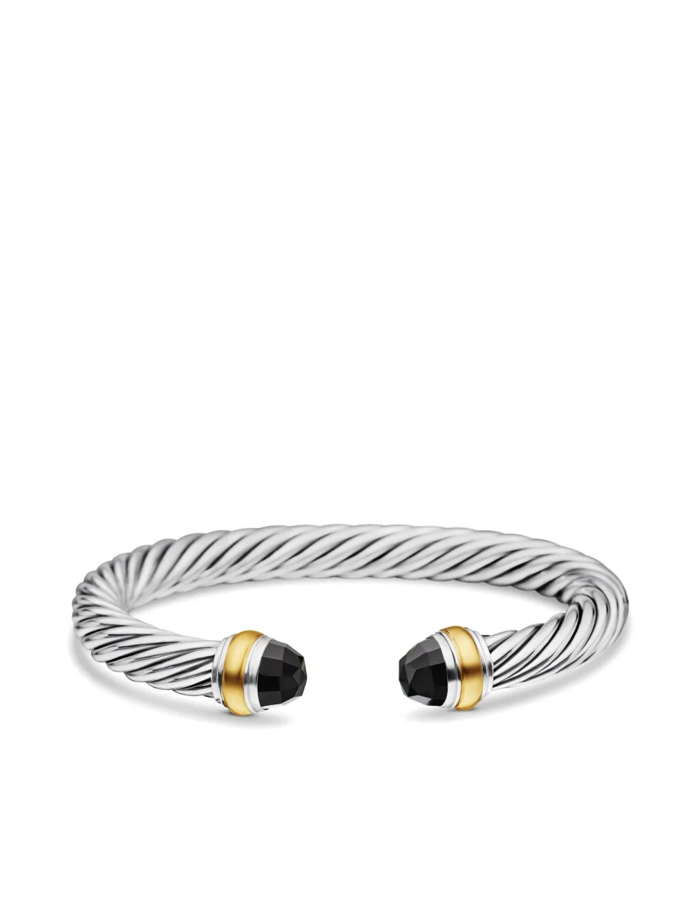 David Yurman 14kt yellow gold and sterling silver Classic Cable bracelet (7mm) | Farfetch Global