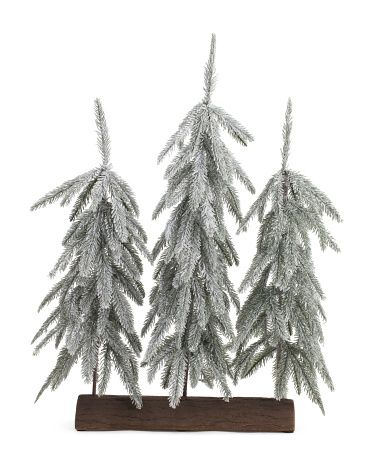 3 Snowy Pine Trees | TJ Maxx