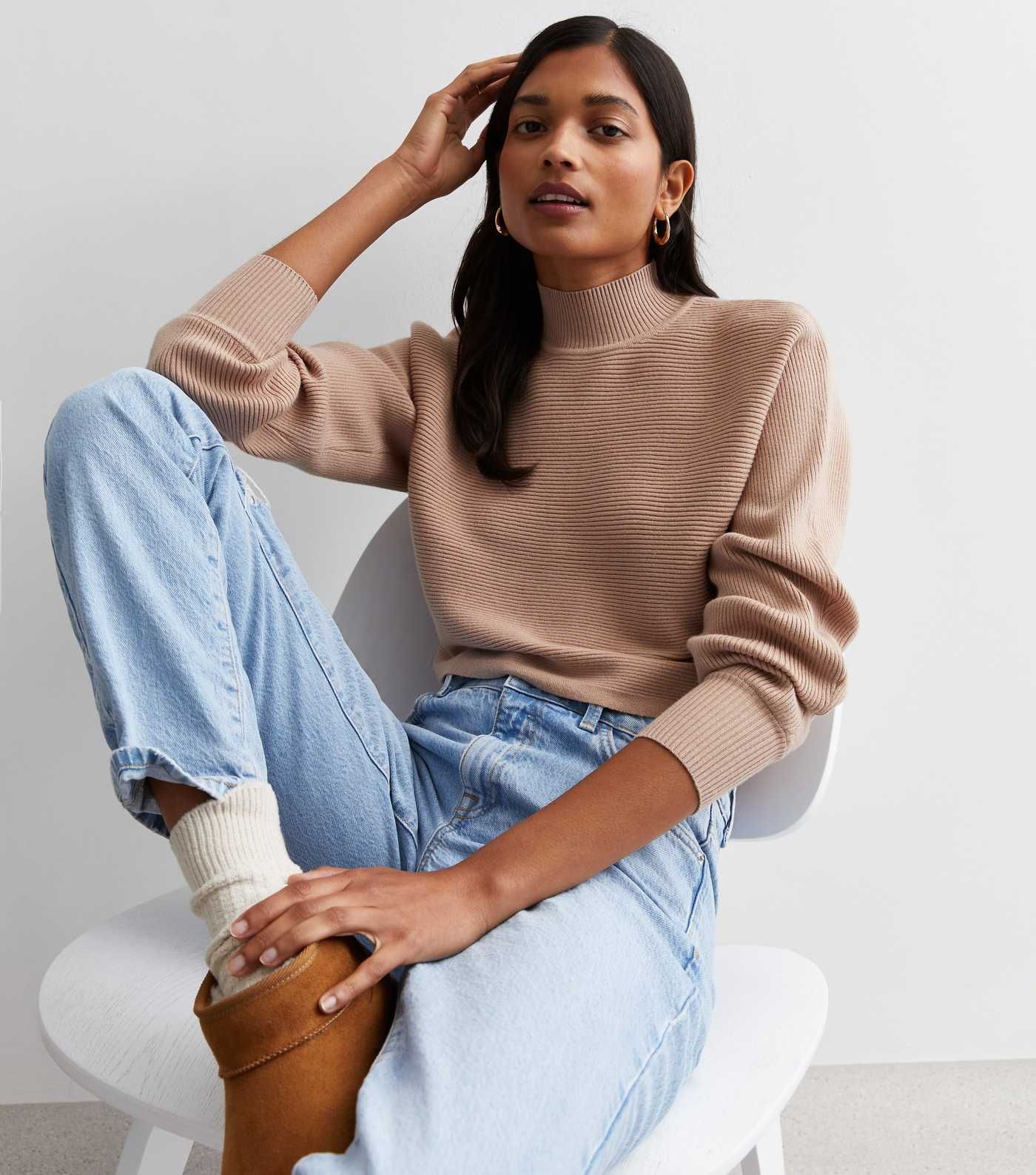 Camel Ribbed Knit Crop Jumper
						
						Add to Saved Items
						Remove from Saved Items | New Look (UK)